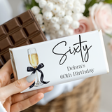 Champagne 60th Birthday Chocolate Bar