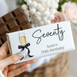 Champagne 70th Birthday Chocolate Bar