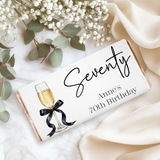 Champagne 70th Birthday Chocolate Bar