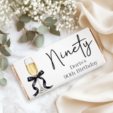 Champagne 90th Birthday Chocolate Bar