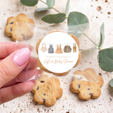 Vintage Baby Clothes Baby Shower Personalised Bite Size Choc Chip Cookies