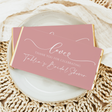 Dusty pink bridal shower chocolate bar wrapper with Love script and thank-you text