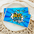Fathers Day Best Dad Ever Blue Comic Chocolate Bar