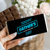 Fathers Day Star Wars Inspired Chocolate Bar Silver