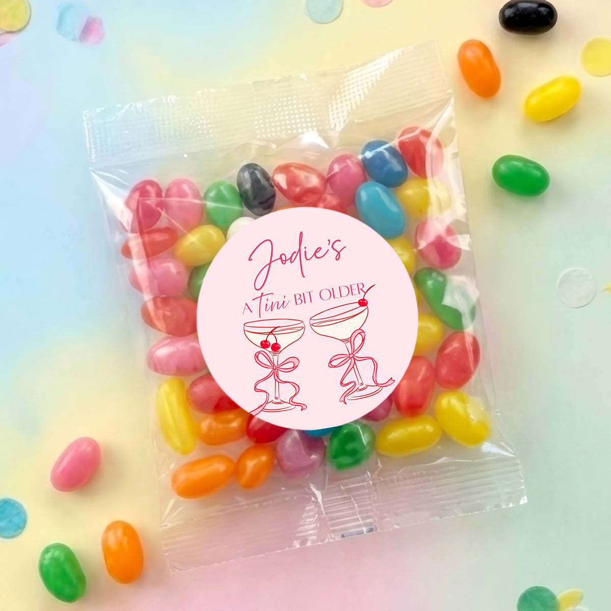 Tini Bit Older Martini Personalised Jelly Bean Bags