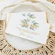 Confirmation chocolate bar wrapper with floral greenery cross and thank-you text