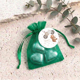 Brown Bear Balloons Baby Shower Personalised Organza Bags with Chocolate Hearts