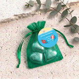 Donut Santa Personalised Organza Bags with Chocolate Hearts