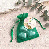 Floral Bunny First Birthday Personalised Organza Bags with Chocolate Hearts
