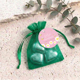 Pink Bumble Bee First Birthday Personalised Organza Bags with Chocolate Hearts