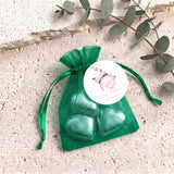 Silly Santa Personalised Organza Bags with Chocolate Hearts