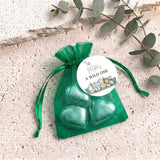 Two Wild Personalised Organza Bags with Chocolate Hearts