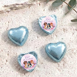 Mermaids Birthday Personalised Foil Covered Chocolate Hearts