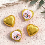 Mermaids Birthday Personalised Foil Covered Chocolate Hearts