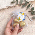 Amalfi Lemons Wedding Personalised Organza Bags with Chocolate Hearts