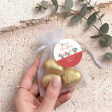 Christmas Koalas Personalised Organza Bags with Chocolate Hearts