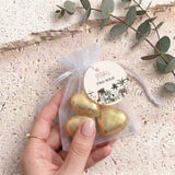 Jungle Safari Two Wild Personalised Organza Bags with Chocolate Hearts