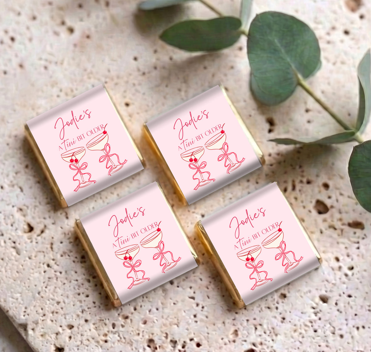 Tini Bit Older Martini Personalised Mini Chocolates