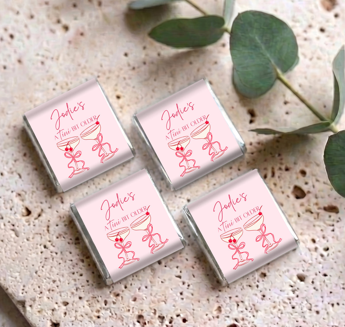 Tini Bit Older Martini Personalised Mini Chocolates