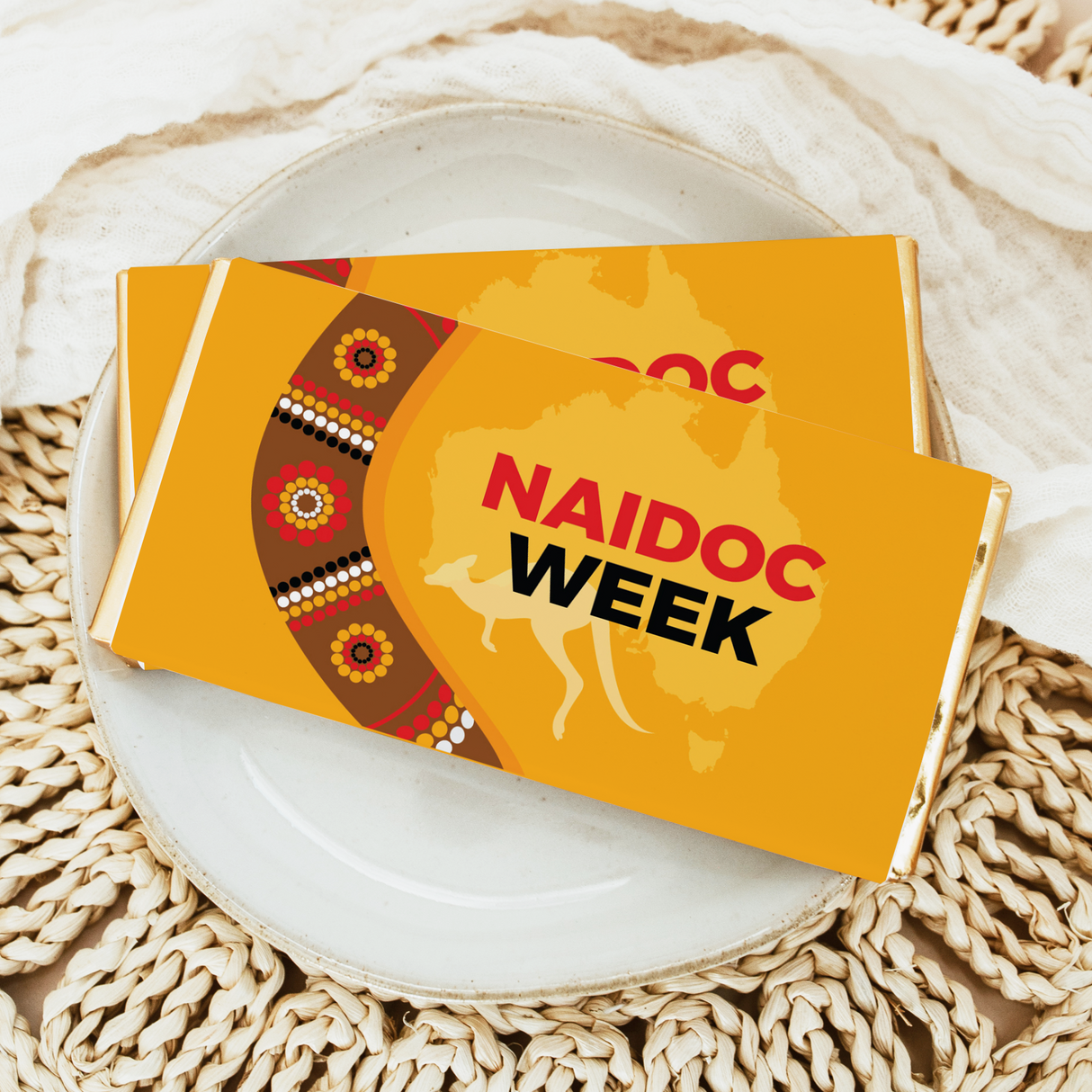 Naidoc Kangaroo Boomerang Chocolate Bar