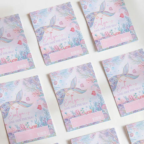 One-Der The Sea First Birthday DIY Printed Chocolate Wrappers