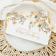 Christening chocolate bars with watercolor florals, cross, and 'Ruby's Christening' text