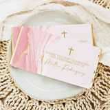 Pink & Gold Marble Custom Watercolour Confirmation Chocolate Bars