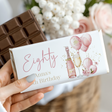 Pink Gold Champagne 80th Birthday Chocolate Bar