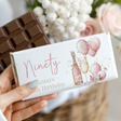 Pink Gold Champagne 90th Birthday Chocolate Bar