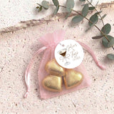 A Tini Bit Older Martin Organza Bags with Chocolate Hearts