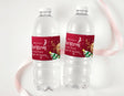 Happy Reindeer Personalised Water Bottle Labels