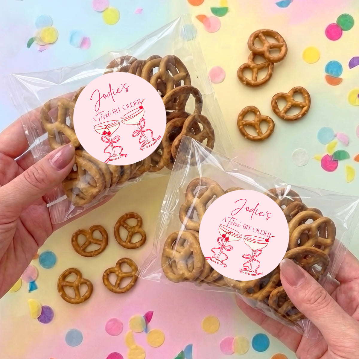 Tini Bit Older Martini Personalised Pretzel Bag