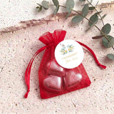 Floral Cross Confirmation Personalised Organza Bags with Chocolate Hearts