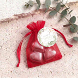 Green Pastel Dinosaur Birthday Personalised Organza Bags with Chocolate Hearts