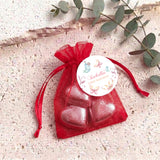 Pastel Butterflies Personalised Organza Bags with Chocolate Hearts