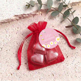 Pink Bumble Bee First Birthday Personalised Organza Bags with Chocolate Hearts