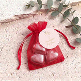 Pink Dove Cross Confirmation Personalised Organza Bags with Chocolate Hearts