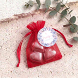 Pink Purple Butterflies Confirmation Personalised Organza Bags with Chocolate Hearts