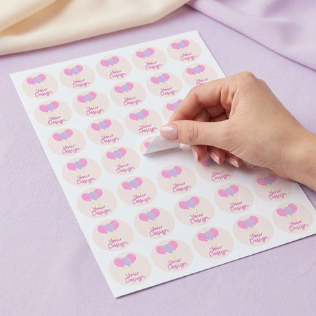 Round Printed Labels Sheet