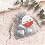 Christmas Koalas Personalised Organza Bags with Chocolate Hearts