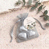 Jungle Safari Wild One Personalised Organza Bags with Chocolate Hearts