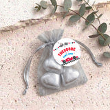 Race Car Fast One Personalised Organza Bags with Chocolate Hearts