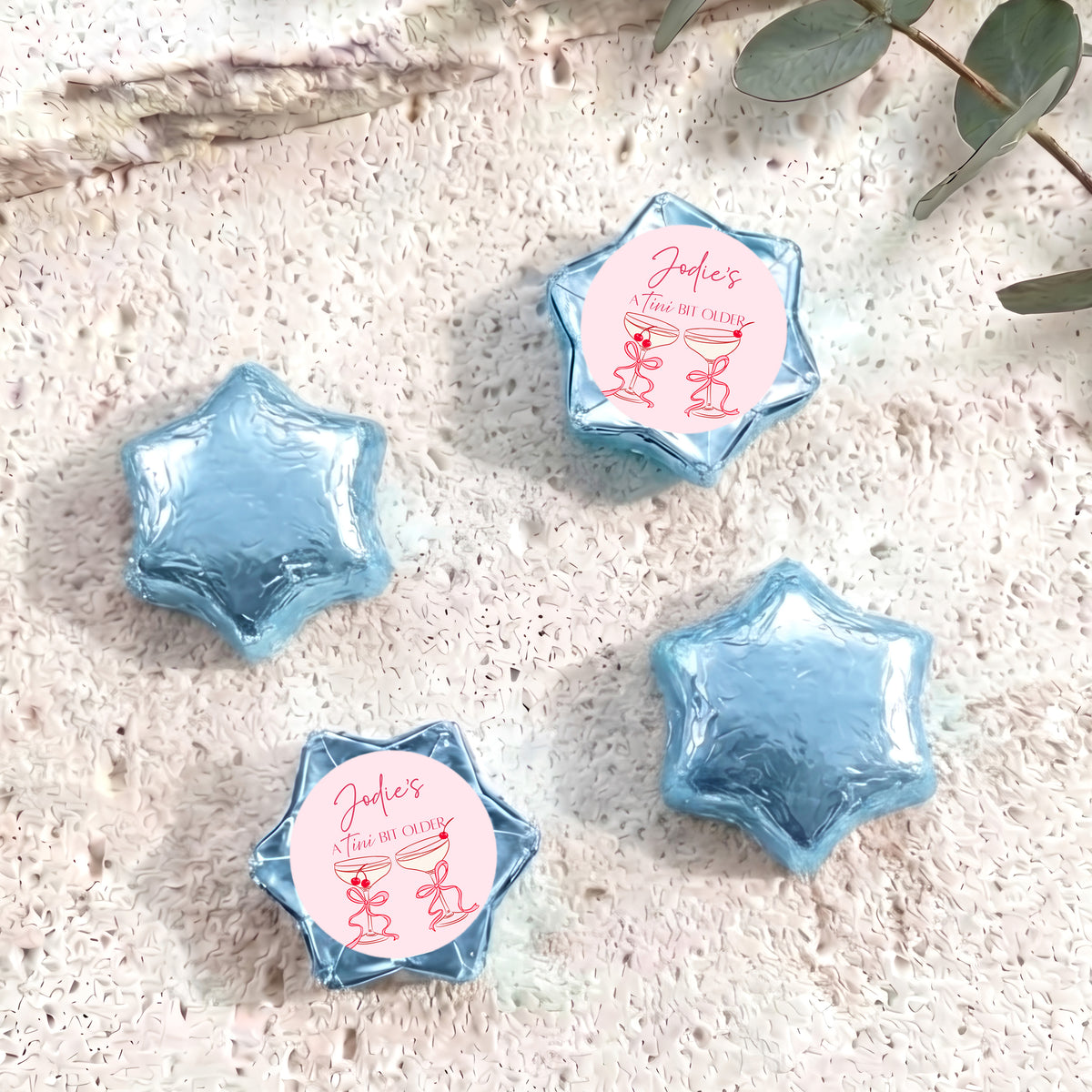 Tini Bit Older Martini Personalised Foil Covered Chocolate Stars
