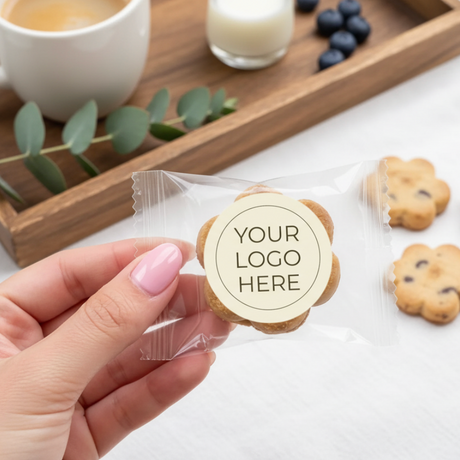 Corporate Personalised Bite Size Choc Chip Cookies