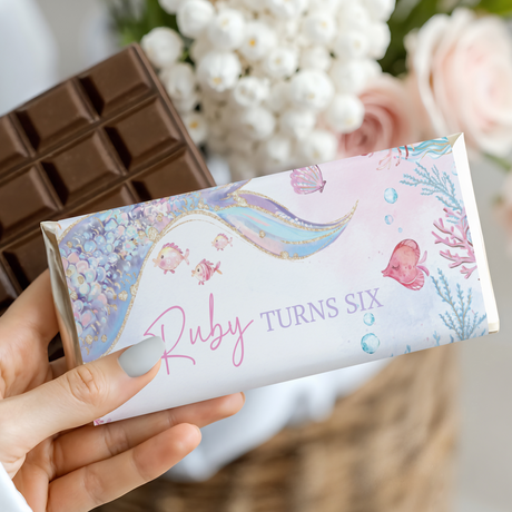 Under The Sea Mermaid Birthday Chocolate Bars