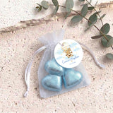 Animals In Hot Air Balloon Baptisms Personalised Organza Bags with Chocolate Hearts