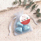 Christmas Koalas Personalised Organza Bags with Chocolate Hearts