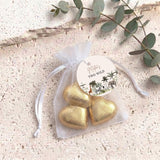 Jungle Safari Two Wild Personalised Organza Bags with Chocolate Hearts
