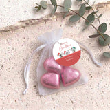 Christmas Koalas Personalised Organza Bags with Chocolate Hearts