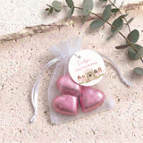 Fairy Birthday Chocolate Wrapper Personalised Organza Bags with Chocolate Hearts